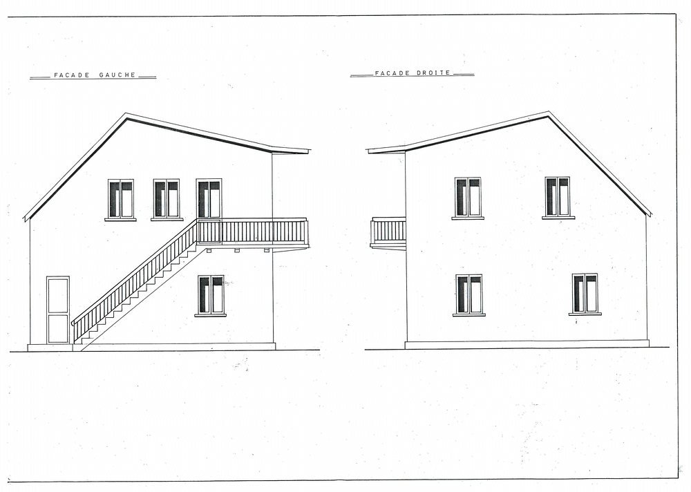 Plan d'architecte des façades de l'orphelinat