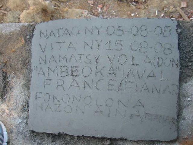 The carved plaque