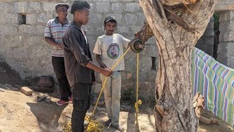 One of the borehole attempts in Fianarantsoa